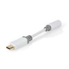 Nedis CCBW65950WT01 USB-C (USB C) dugó - 3,5 mm sztereo jack aljzat, aranyozott, 0,10m