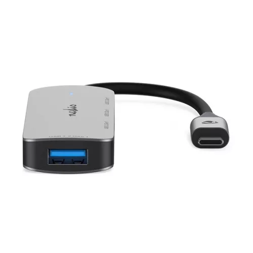 Nedis CCGB64220GY01 4 portos USB-C hub, USB-C dugó (USB C) to 4x USB A 3.2 Gen1