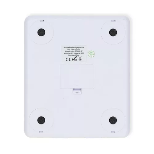 Nedis KASC800WTW konyhai okos mérleg, Bluetooth, 5000 féle élelmiszer tápértéke és energiaértéke