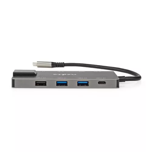 Nedis CCBW64775AT02 USB-C (USB) dokkoló (HUB) - multi port, USB 3.2 Gen 1, USB-C 100W PD, HDMI, RJ45, SD kártyaolvasó