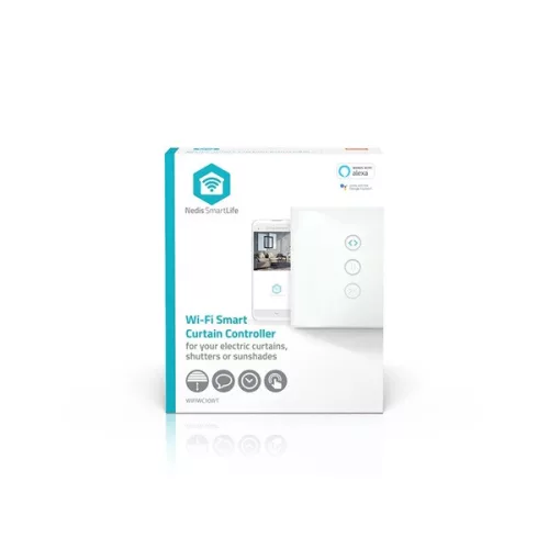 Nedis WIFIWC10WT Wi-Fi függöny, redőny, napellenző vezérlő kapcsoló, 300 W, Android / IOS, Smart life család tagja