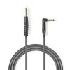 Nedis COTH23005GY30 félprofi audio kábel, 6,35mm mono jack dugó - dugó, hossz 3m, rugalmas