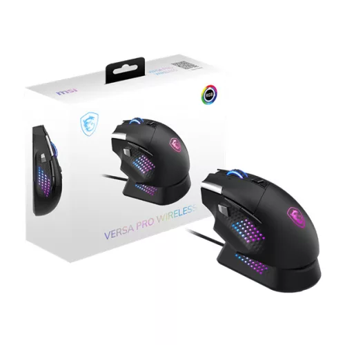 MSI ACCY VERSA PRO W + MOUSE DOCK PRO Wireless Gaming Mouse, Black