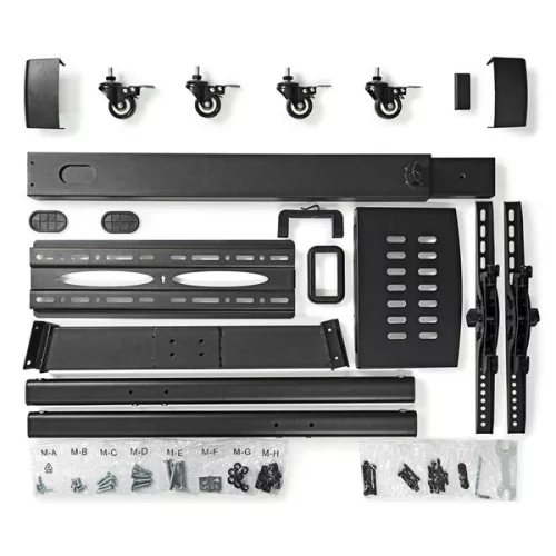 Nedis TVSM5100BK kerekes gurulós LCD TV/Monitor állvány (tartó konzol), 32"-55", szabadon álló, 35kg