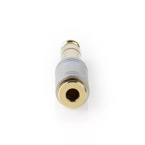 Nedis CAGC23930ME 6,35 mm sztereo jack dugó - 3,5 mm sztereo jack aljzat adapter, aranyozott