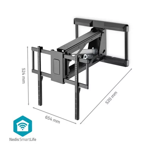 Nedis TVWM5880BK LCD TV / monitot motoros fali tartó konzol, 32-75", max. teherbírás 35 kg, távirányító