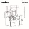 Nedis TVWM5880BK LCD TV / monitot motoros fali tartó konzol, 32-75", max. teherbírás 35 kg, távirányító