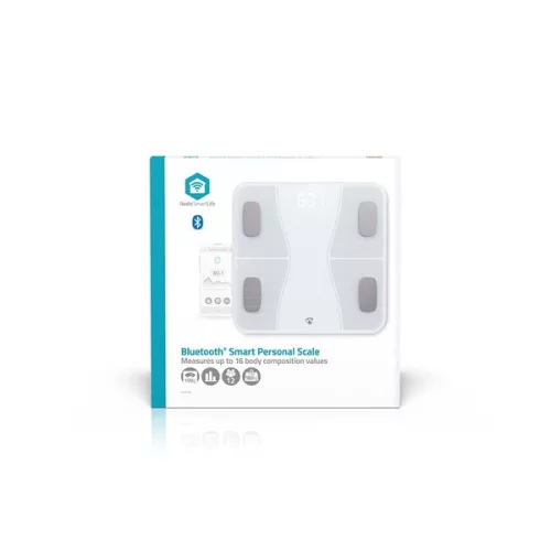 Nedis BTHPS11WT Bluetooth® okos személy mérleg, max. terhelés 180kg, Android™ / IOS