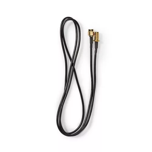 Nedis CSGL02210BK10 SMA kábel, RP SMA férfi, RP SMA női, Aranyozott, 50 Ohm, Egyetlen árnyékolt, 1 m