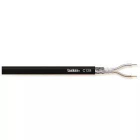   Tasker TASR-C128-BLK mikrofon kábel 2 x 0,35 mm2, 100m/tekercs