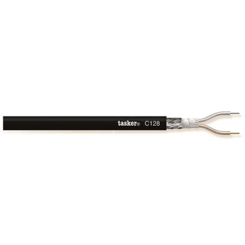 Tasker TASR-C128-BLK mikrofon kábel 2 x 0,35 mm2, 100m/tekercs