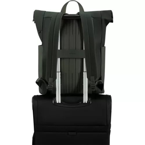 SAMSONITE Notebook hátizsák 151627-1339 4Pack LPT ROLLTOP BP 15.6" FOREST GREEN, Zöld