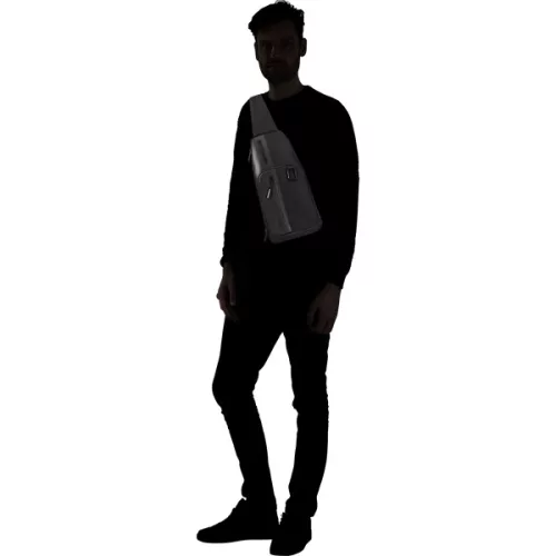 SAMSONITE Sling táska 155238-1041 Biz2Go SLINGBAG M BLACK, Fekete