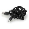 Nedis CCGB60800BK15 flexibilis USB A - USB C (USB-C) kábel, USB2.0, 15W, hossz 1,5m, fekete rugalmas szilikon