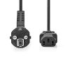 Nedis CEGL10015BK20 táp kábel IEC-320-C13, 3 x 1,5 mm, hossz 3m (IEC320-C13)