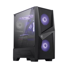   MSI Ház Midi ATX FORGE 100M, 2xARGB ventilátor, Tápegység nélkül, üvegfalú, fekete