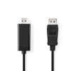 Nedis CCGL37100BK20 Displayport dugó - HDMI dugó kábel 1080p, 2m