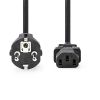 Nedis CEGL10030BK30 táp kábel IEC-320-C13, 3 x 1mm, hossz 3m