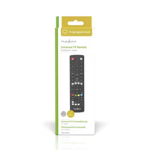 Nedis TVRC2310BK univerzális TV / műholdvevő távirányító, Amazon Prime, Disney+, Netflix, Google Play, Youtube gomb