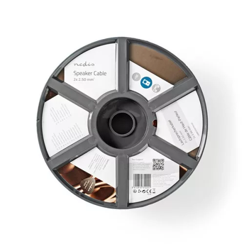 Nedis CABR2500TR250 réz hangszóró kábel 2 x 2.50 mm, 25m