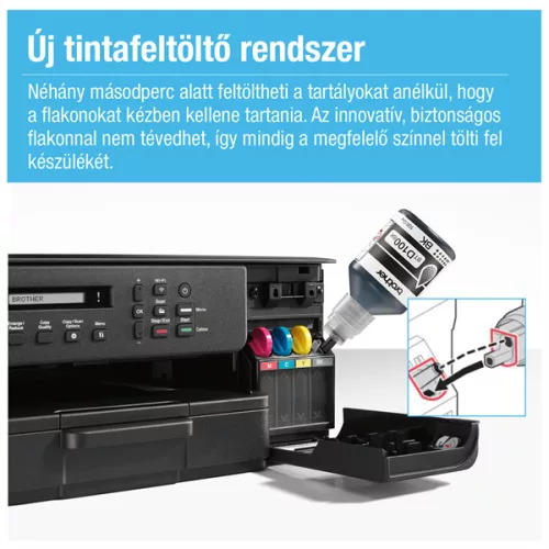 BROTHER Tintasugaras MFP NY/M/S DCP-T530W, A4, színes, 16 lap/perc, WiFi/USB, 6000x1200dpi, duplex, 128MB