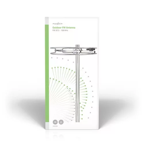Nedis ANORFM10ME kültéri FM antenna, fogadótávolság: 15 km, erősítés: 4 dB, 75 Ohm