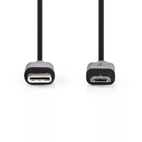   Nedis CCGL60750BK10 USB2.0, USB-C apa - USB Micro-B apa, 60 W, 480 Mbps, hossz 1m