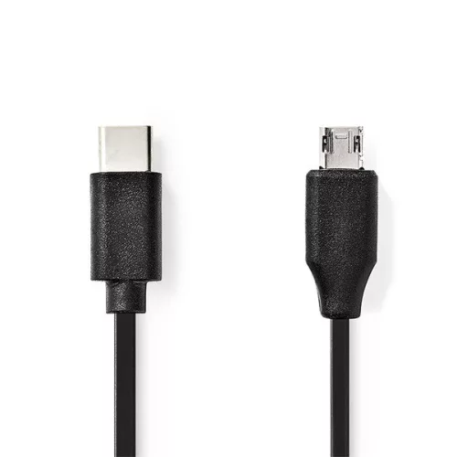Nedis CCGL60750BK10 USB2.0, USB-C apa - USB Micro-B apa, 60 W, 480 Mbps, hossz 1m
