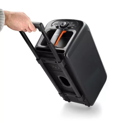 Nedis SPPT2480BK bluetooth hangszóró, hangfal, 2x 5.25" mélynyomó, 2 x 2" magassugárzó, 240W, 5 óra lejátszási idő, akku