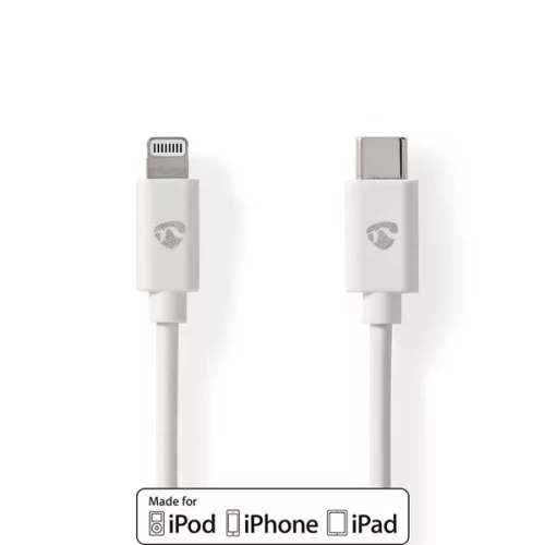Nedis CCGW39650WT10 USB 2.0, USB-C - Apple Lightning 8-Pin kábel MFI engedélyes Apple chipkészlettel