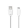 Nedis CCGB60600WT20 USB-A dugó - USB-C (USB C) dugó kábel, 60W, fehér, 2m