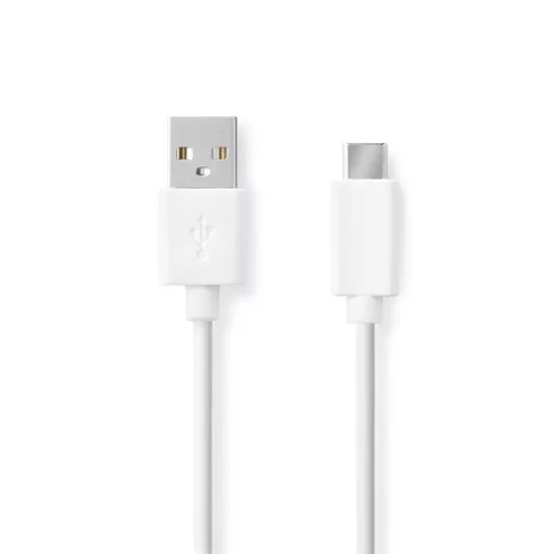 Nedis CCGB60600WT20 USB-A dugó - USB-C (USB C) dugó kábel, 60W, fehér, 2m