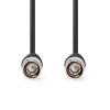 Nedis CVGL01000BK10 BNC video kábel, 75 Ohm, 1m