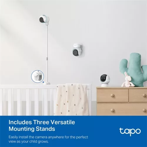TP-LINK Wireless Kamera Cloud beltéri forgatható színes éjjellátó Smart AI Baba Monitor, TAPO C840