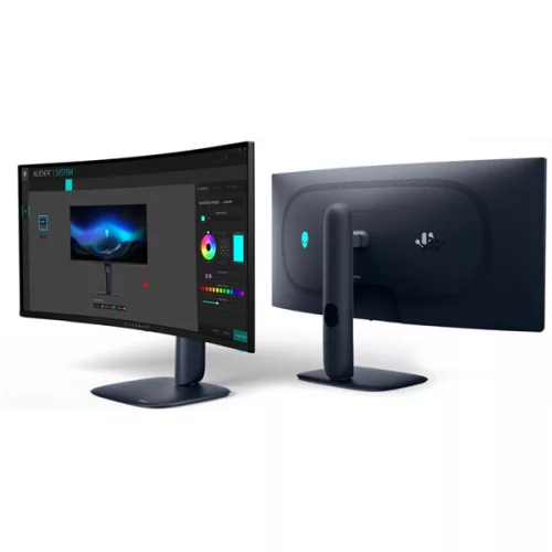 DELL Alienware Ívelt Monitor 34,02" AW3425DW QD OLED 3440x1440, 240Hz, 21:9, 1,5m:1, 250cd, 0,03ms, DP, HDMI, USB-C