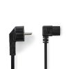 Nedis CEGL10020BK30 táp kábel IEC-320-C13, 3 x 1.00 mm, pipa csatlakozó, hossz 3m