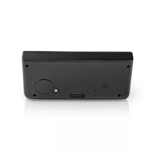 Nedis WCACQ20BK ébresztő óra vezeték nélküli telefon töltővel, Qi tanúsítvánnyal rendelkező 5 / 7,5 / 10 / 15 W töltés