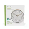 Nedis CLWA015PC30GD falióra, 30 cm átmérő,  1 x AA, arany/fehér, quarz technológia, 1,5V