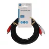 Nedis CAGL24200BK100 sztereo audio kábel, 2 X RCA dugó - 2 X RCA dugó, hossz 10m