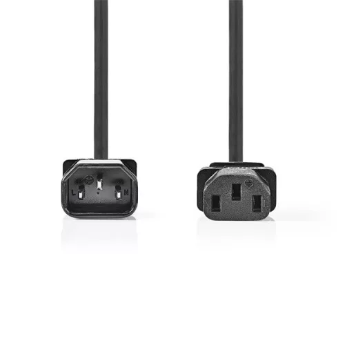 Nedis CEGL10500BK50 táp kábel IEC-320-C14 - IEC-320-C13, 3 x 1mm, hossz 5m