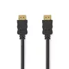 Nedis CVGL34060BK05 ultra HD HDMI kábel, HDMI dugó - dugó, 4K@60Hz, ARC, 18 Gbps, aranyozott csatlakozók, hossz 0,5m
