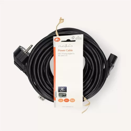Nedis CEGL10000BK100 táp kábel IEC-320-C13, 3 x 1mm, hossz 10m