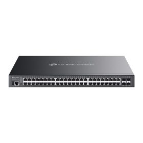   TP-LINK Switch 8x1000Mbps(8xPOE++) + 40x1000Mbps(40xPOE+) + 4x10Gbps SFP+ + 1xkonzol port, Menedzselhető, SG5452XMPP