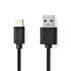 Nedis CCGL60600BK30 USB A - USB C (USB-C) kábel, USB2.0, 15W, hossz 3m