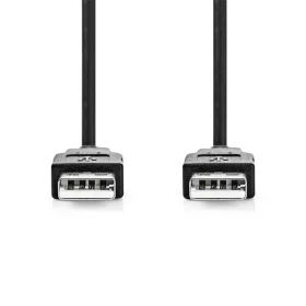   Nedis CCGL60000BK20 USB A apa - USB-A apa kábel, USB2.0, hossz: 2m