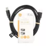 Nedis CCGL60000BK20 USB A apa - USB-A apa kábel, USB2.0, hossz: 2m