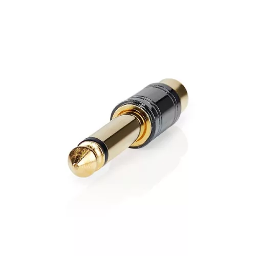 Nedis CABW23935BKG 6,35 mm jack apa - RCA anya, fém, aranyozott