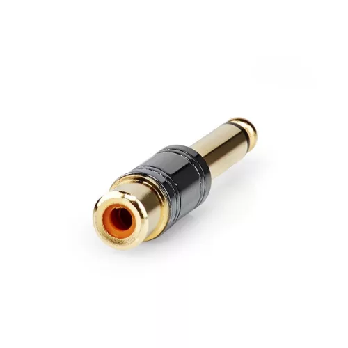 Nedis CABW23935BKG 6,35 mm jack apa - RCA anya, fém, aranyozott