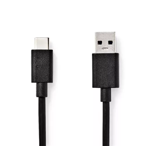 Nedis CCGW61600BK10 USB 3.2 Gen 1, USB-A dugó - USB-C (USB C) dugó kábel, 60W, 1m