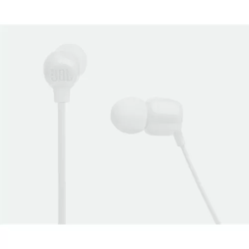 JBL T135BT WHT, vezeték nélküli fülhallgató, fehér, Bluetooth, 16 óra üzemidő, JBL Pure Bass,